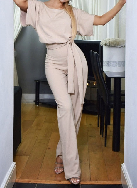 Elegant Wide Leg High Waist Jumpsuit