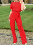 Elegant Wide Leg High Waist Jumpsuit