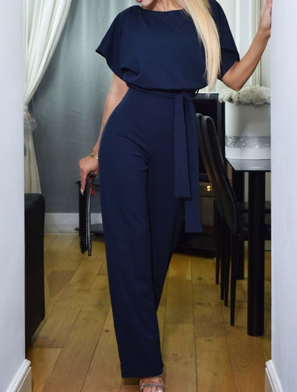 Elegant Wide Leg High Waist Jumpsuit