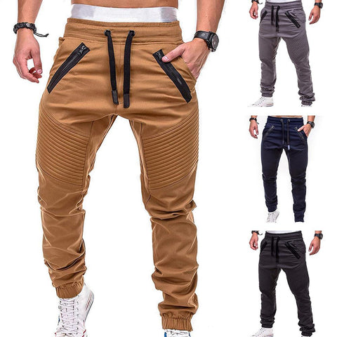 Solid Color Cotton Sweat Pants