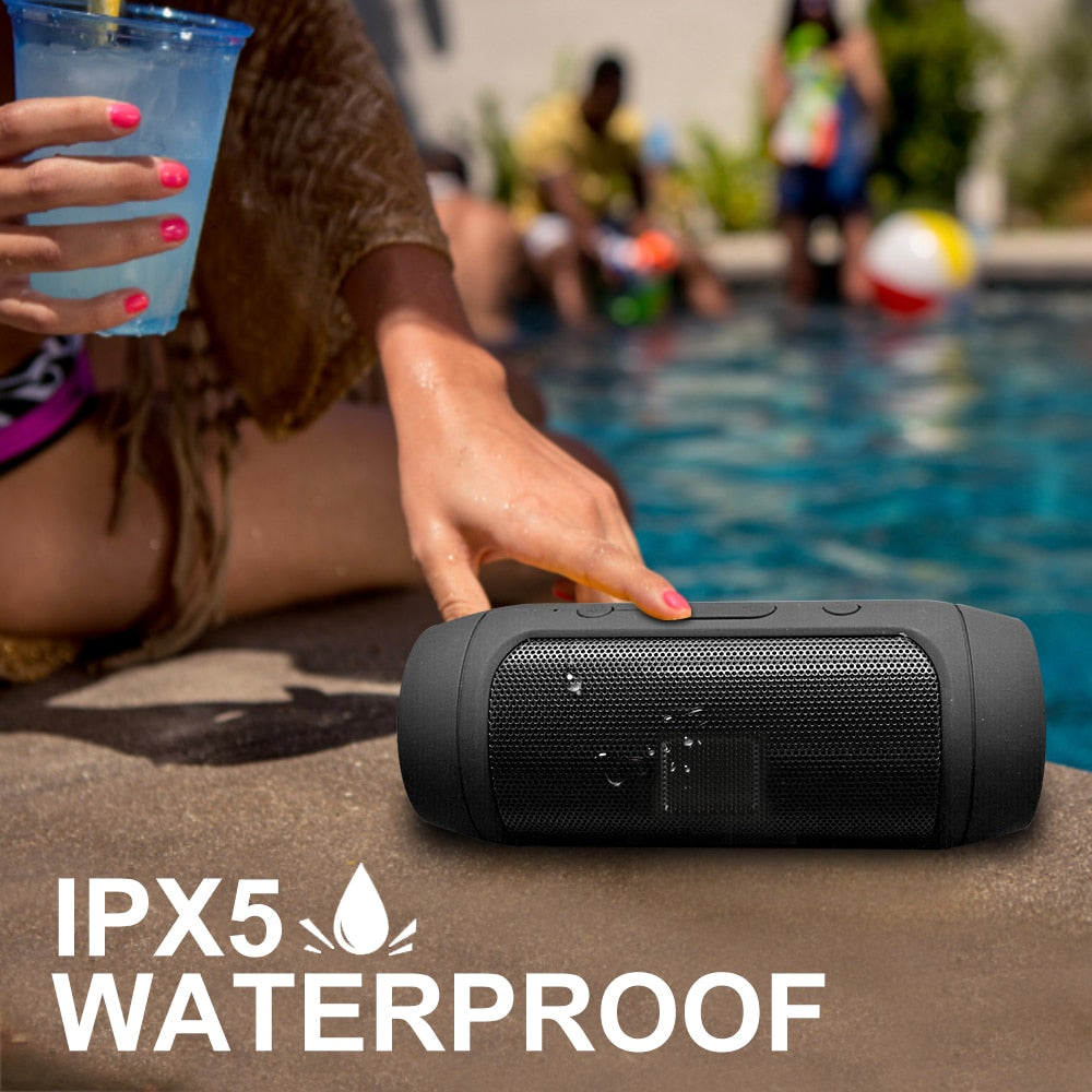 Outdoor Waterproof Portable Mini Bluetooth Speaker With Radio Aux Support