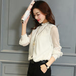 Elegant Solid Color Casual Blouse
