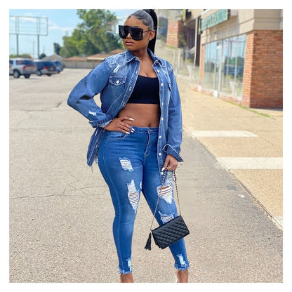 Classic Ripped Jean Jacket