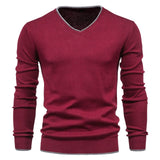 V-Neck Solid Color Sweater