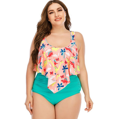 Plus Size Multi-Color Bikini Set