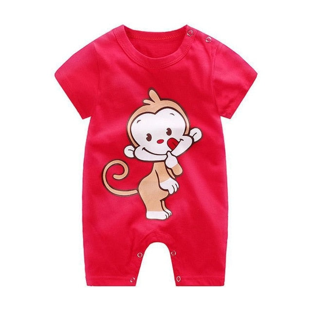 Colorful Baby Short Sleeve Romper