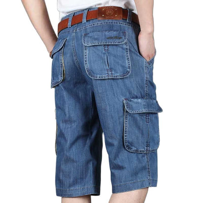 Denim Cargo Shorts