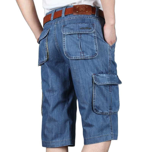 Denim Cargo Shorts