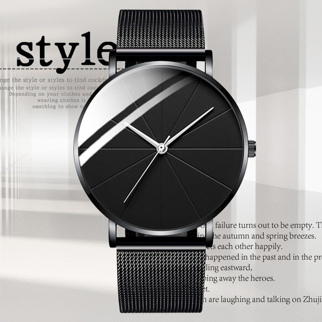 Ultra Thin Stainless Steel Mesh Belt Watch
