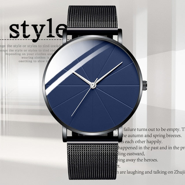 Ultra Thin Stainless Steel Mesh Belt Watch