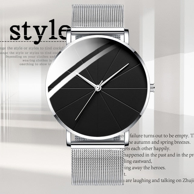 Ultra Thin Stainless Steel Mesh Belt Watch