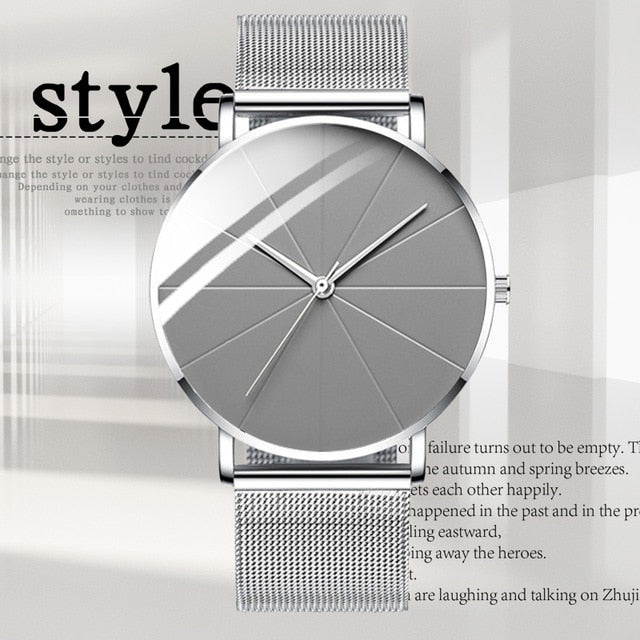 Ultra Thin Stainless Steel Mesh Belt Watch