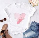 Heart Print Ladies T-Shirt