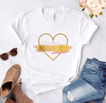 Heart Print Ladies T-Shirt