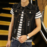 Ripped Jean Jacket Vest
