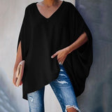 V-Neck Oversized Casual Long Sleeve