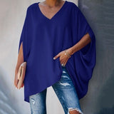 V-Neck Oversized Casual Long Sleeve