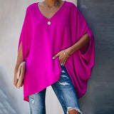 V-Neck Oversized Casual Long Sleeve