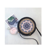 Round Straw Shoulder Bag