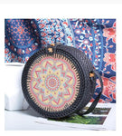 Round Straw Shoulder Bag