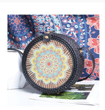 Round Straw Shoulder Bag