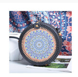 Round Straw Shoulder Bag