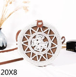 Round Straw Shoulder Bag