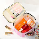 Leather Portable Cosmetic Bag