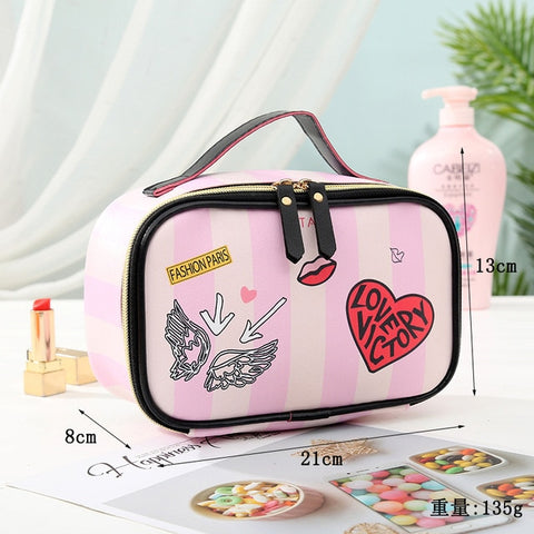 Leather Portable Cosmetic Bag