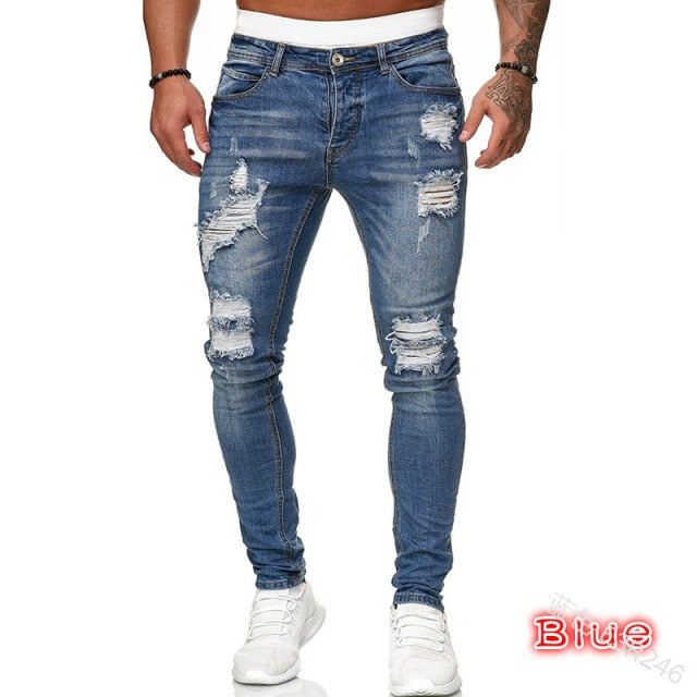 Casual Ripped Denim