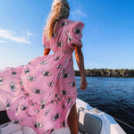 Leaf Print Bikini Beach Cover Up