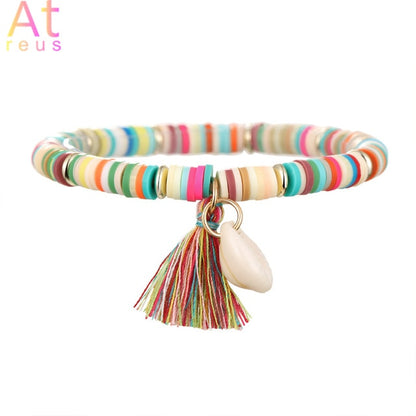 Multicolor Tassel Anklet