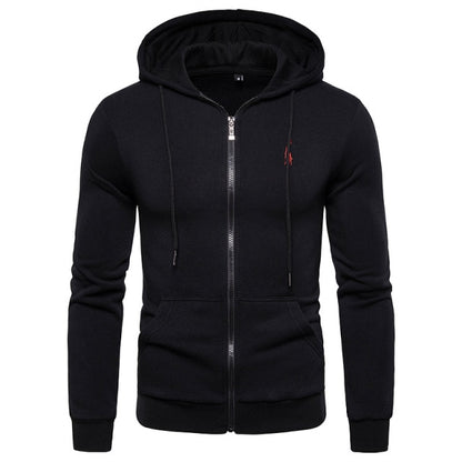 Sweatshirts Solid Hoody Fleece Thick Hoodies Men Sportswear Zipper Sweatshirts Men