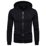 Sweatshirts Solid Hoody Fleece Thick Hoodies Men Sportswear Zipper Sweatshirts Men