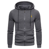 Sweatshirts Solid Hoody Fleece Thick Hoodies Men Sportswear Zipper Sweatshirts Men