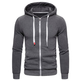 Sweatshirts Solid Hoody Fleece Thick Hoodies Men Sportswear Zipper Sweatshirts Men