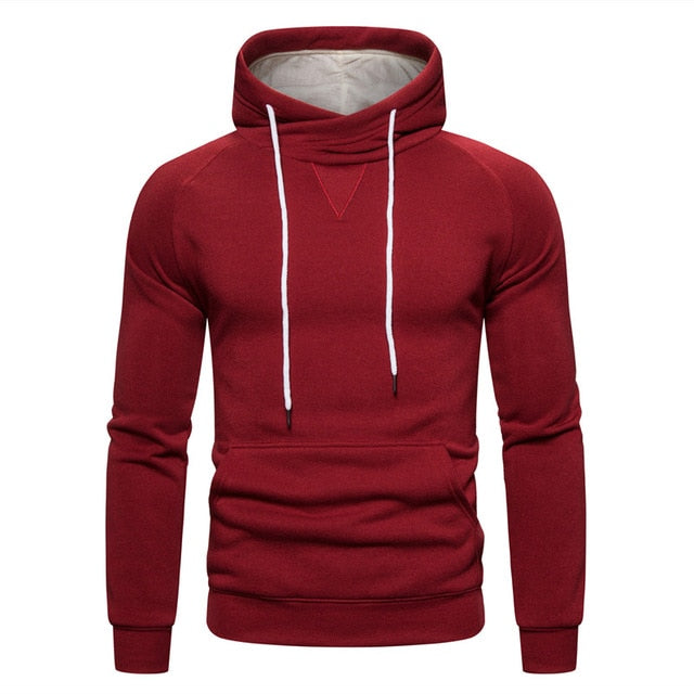 Sweatshirts Solid Hoody Fleece Thick Hoodies Men Sportswear Zipper Sweatshirts Men
