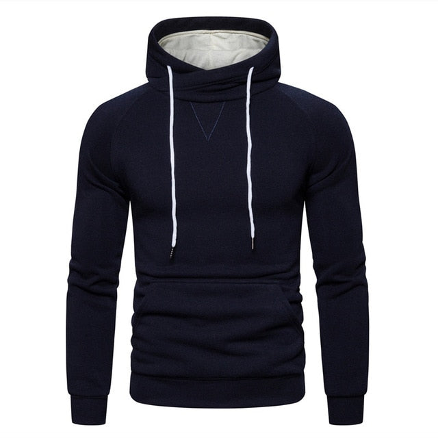 Sweatshirts Solid Hoody Fleece Thick Hoodies Men Sportswear Zipper Sweatshirts Men
