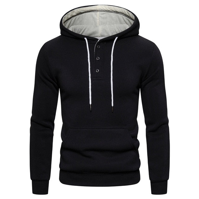 Sweatshirts Solid Hoody Fleece Thick Hoodies Men Sportswear Zipper Sweatshirts Men