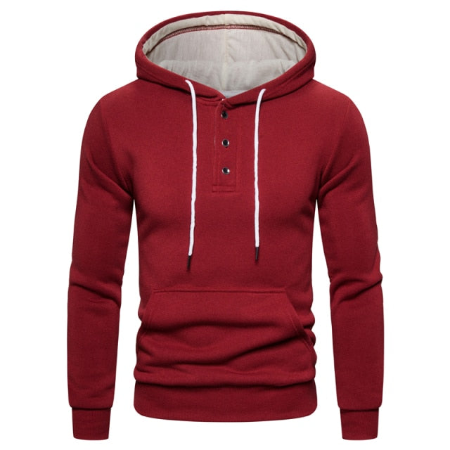 Sweatshirts Solid Hoody Fleece Thick Hoodies Men Sportswear Zipper Sweatshirts Men