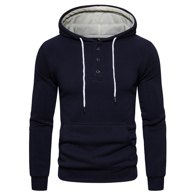 Sweatshirts Solid Hoody Fleece Thick Hoodies Men Sportswear Zipper Sweatshirts Men
