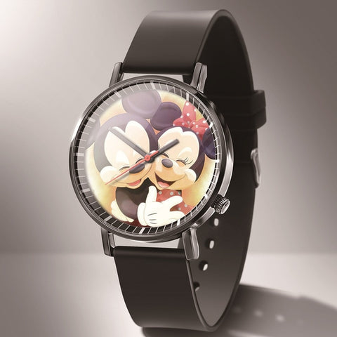 Leather Mickey Quartz Watch