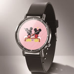 Leather Mickey Quartz Watch