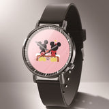 Leather Mickey Quartz Watch