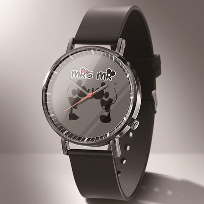 Leather Mickey Quartz Watch