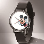 Leather Mickey Quartz Watch