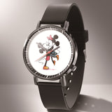 Leather Mickey Quartz Watch