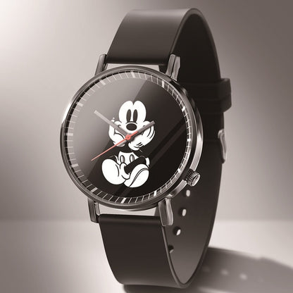 Leather Mickey Quartz Watch