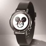 Leather Mickey Quartz Watch