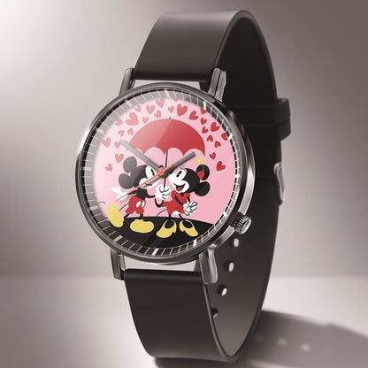 Leather Mickey Quartz Watch